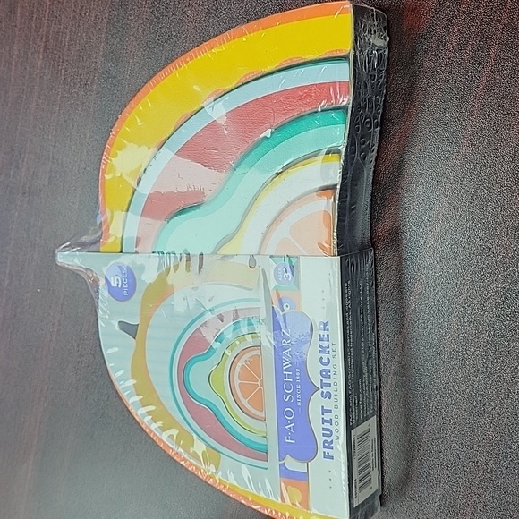 FAO Schwarz Fruit Stacker Wood Building Set for toddlers - Picture 3 of 7